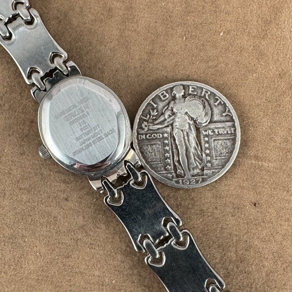 Women's Gruen II Watch with Crystal Accents Gold Tone link Bracelet - Picture 6 of 9